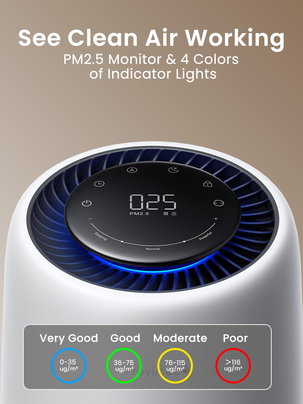 Pet Air Purifier Enhanced Activated Carbon Air Intake For Hair Odor Dander Allergies, 5-Stage H13 True HEPA, Pet Pre-Filter PM2.5 Auto Mode For Bedroom HomeP — image 8