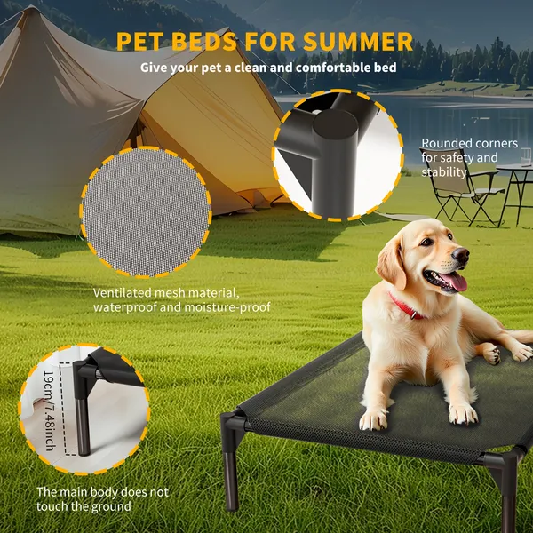 Cama Elevada de Malla Respiratoria para Mascotas - Uso Interior y Exterior, Tallas para Perros Pequeños a XL - Compra Obligada 2026 — imagen 2