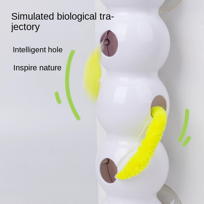 Interactive Smart Caterpillar Cat Toy with Suction Cup & Feather Tail — image 4