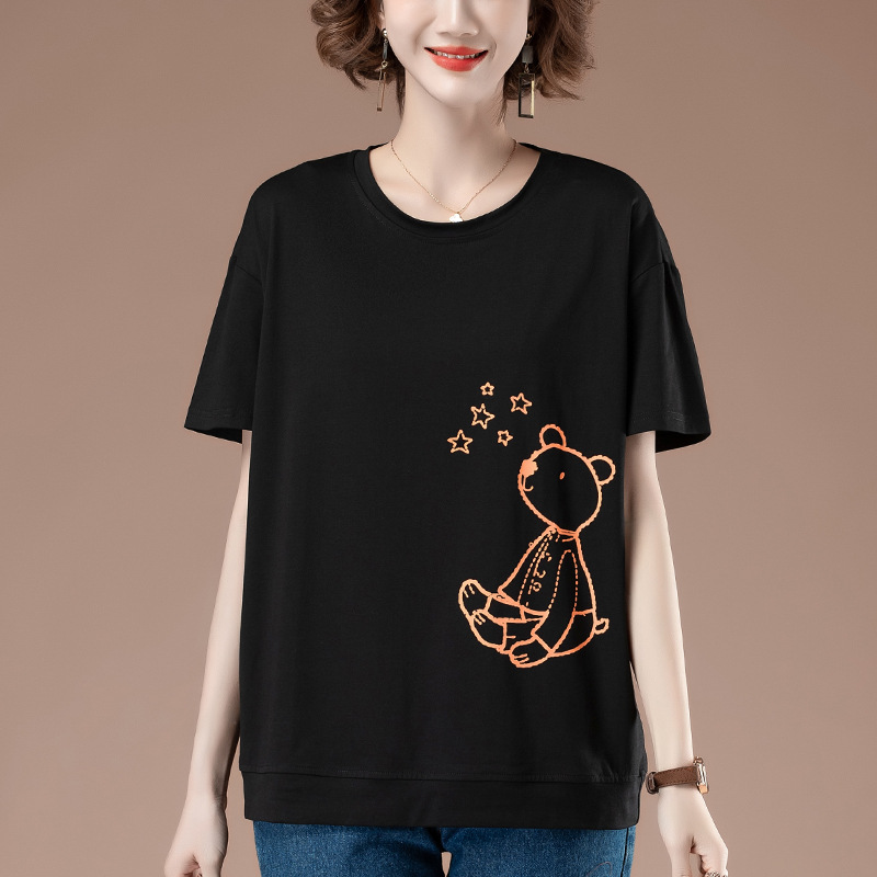 Loose teddy bear short sleeved top — image 5