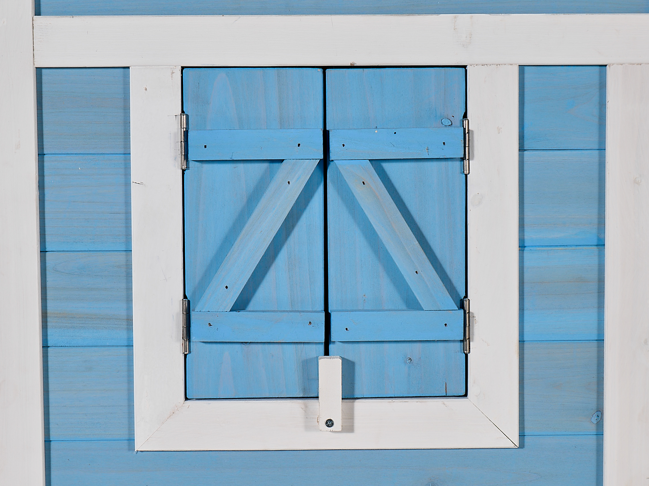 76 Wooden Rabbit Hutch Bunny Cage With Waterproof Asphalt Roof, Fun Outdoor Run, Removable Tray And Ramp, Light Blue — imagen 2