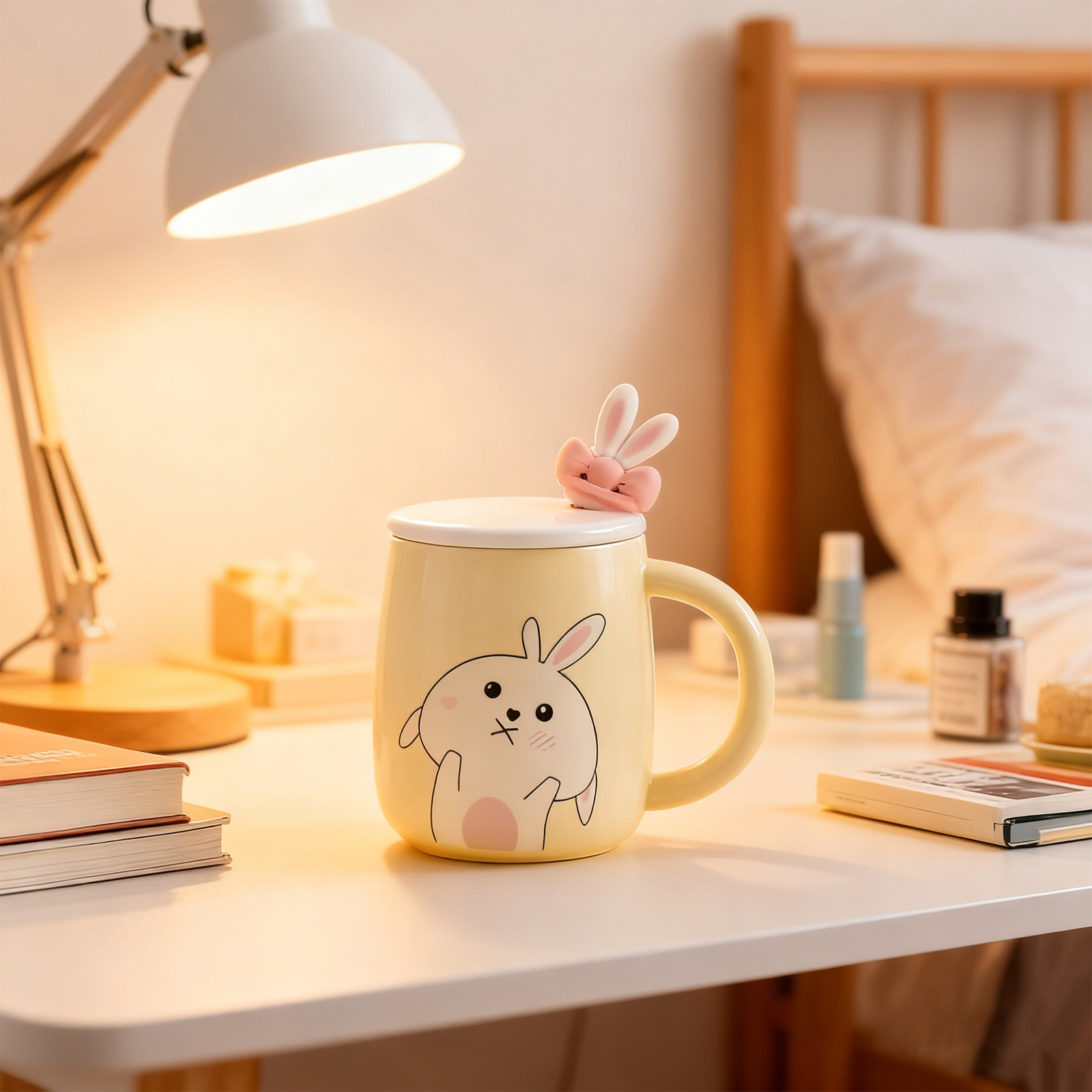 Taza de Cerámica para Conejo con Luz Azul Cielo — imagen 4