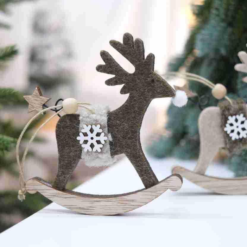Decoraciones de Ciervo y Caballo de Felt Nórdico para Navidad - Adornos para Árbol, Hotel o Ventana — imagen 5