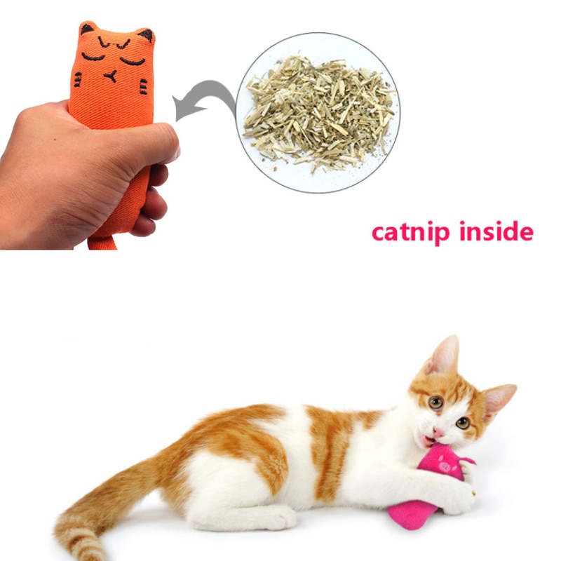 Rustle Sound Catnip Toy Cats Products for Pets Cute Cat Toys for Kitten Teeth Grinding Cat Plush Thumb Pillow Pet Accessories — image 2