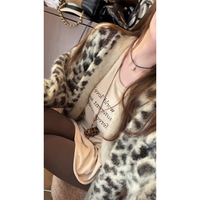 Leopard print cardigan loose sweater — image 5