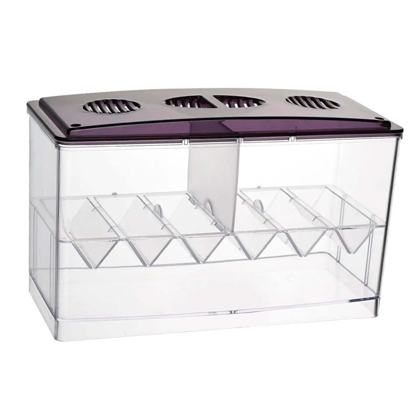 Caja de Cría para Peces Acuarelas Accesorios Contenedor Incubadora Aislamiento para Guppies y Pequeños — imagen 3