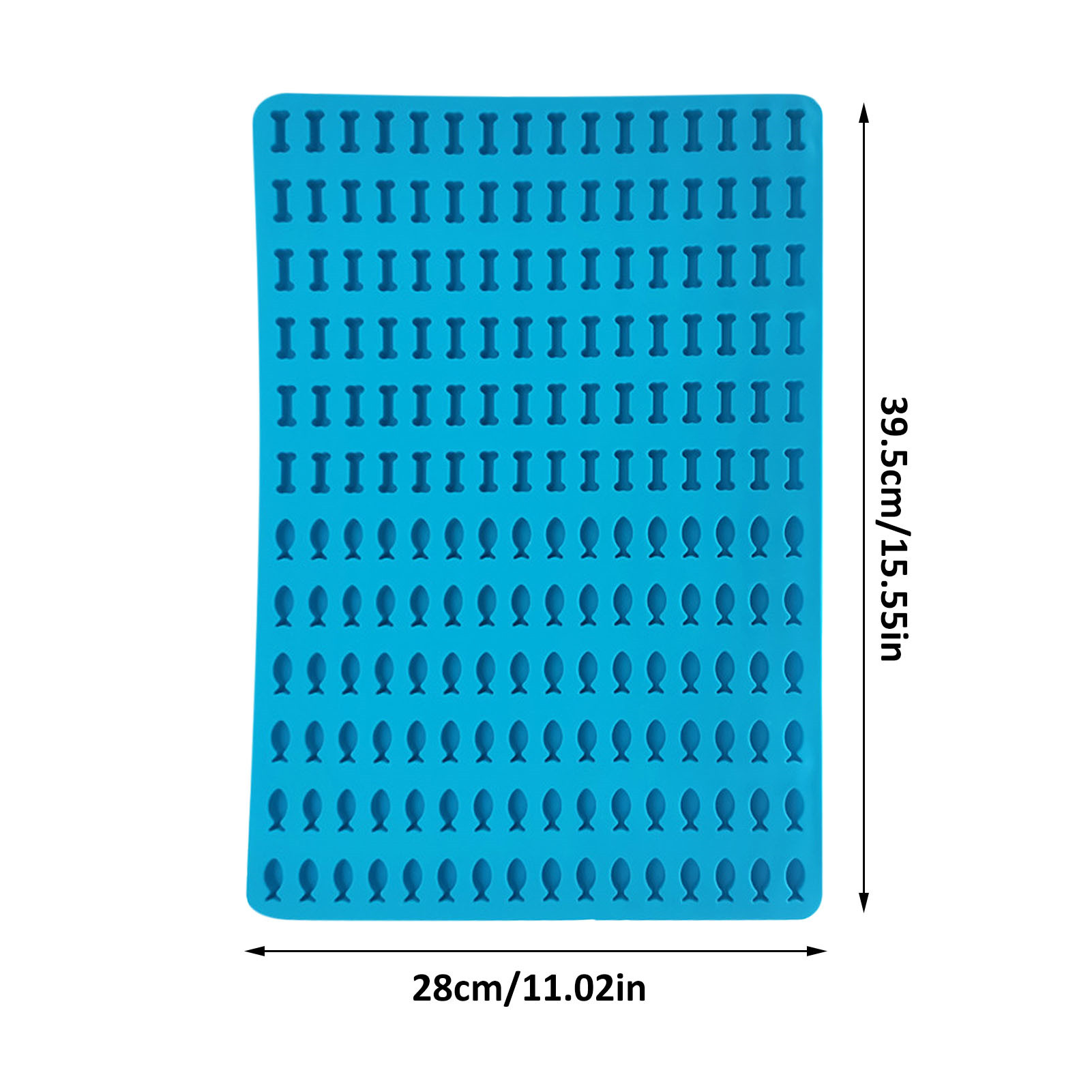 Fish and Bone Baking Mat Silicone Draining Mat Fish Bone Dog Food Biscuit Mold Pet Biscuit Mold — image 3