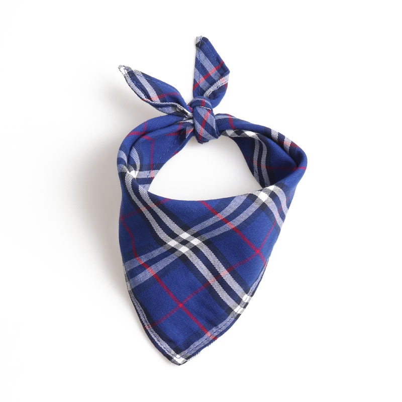 Pet triangle scarf, neck tie, saliva towel, dog scarf, double-layer Scottish British style — image 8