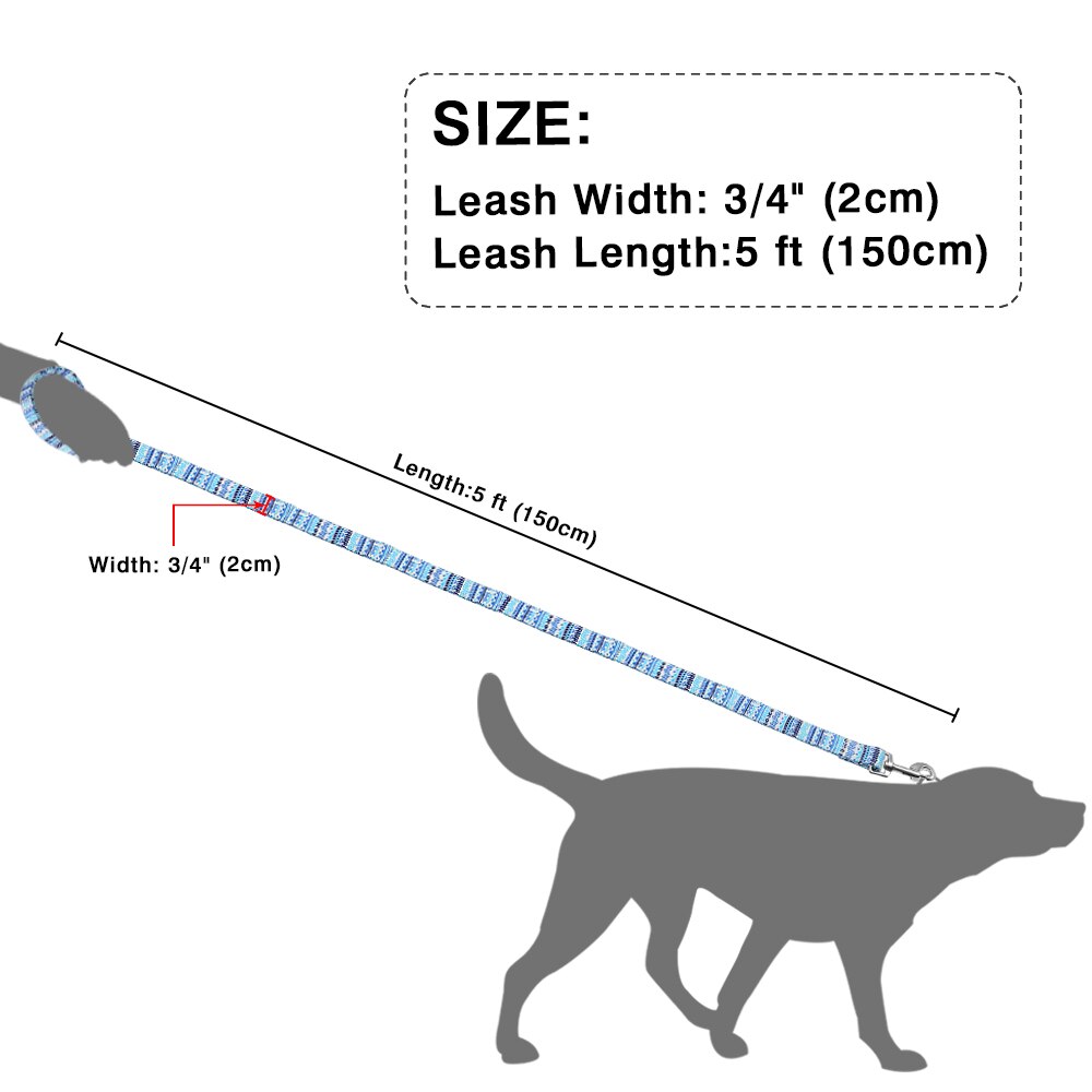 Thick Dog Leash Nylon Rope Printed Dog Cat Leash Pet Leashes Rope Puppy Leads for Outdoor Walking Training Pet Supplies — image 7