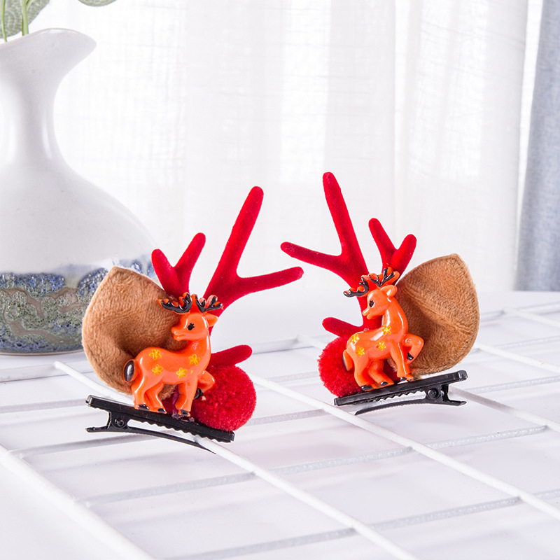 Deer Horn Headwear Hairpin Fairy Christmas Clip Hairpin Photo Taking Hairpin Cute Clip — image 18