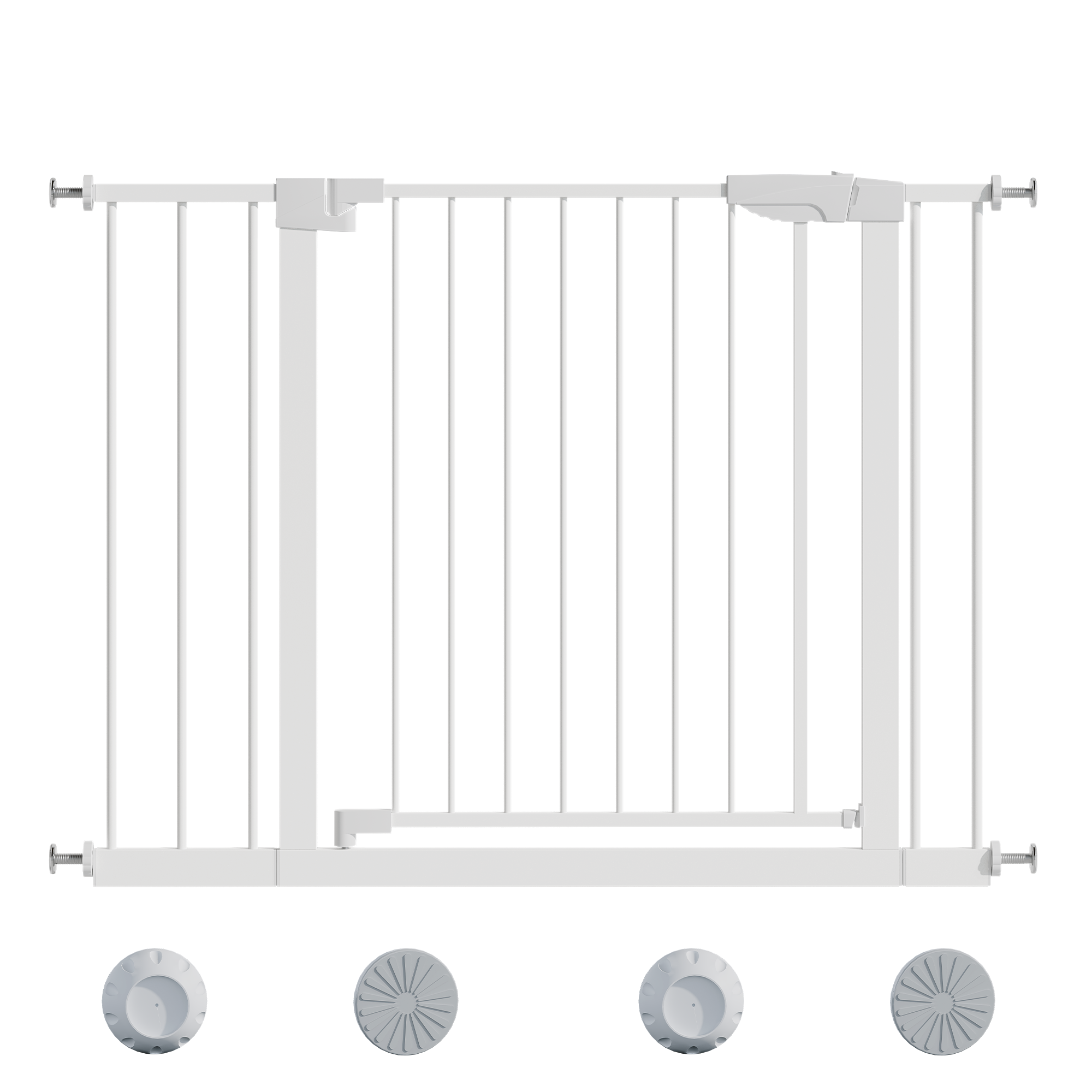 Reja para Bebés Ancha de 29.5-45.3" con Protector de Pared para Escaleras, Reja para Perros de Interior para Puertas, Sin Taladrar, Montaje a Presión, Rejas para Mascotas para Niños, Reja de Seguridad Fácil de Cruzar, Blanca — imagen 22