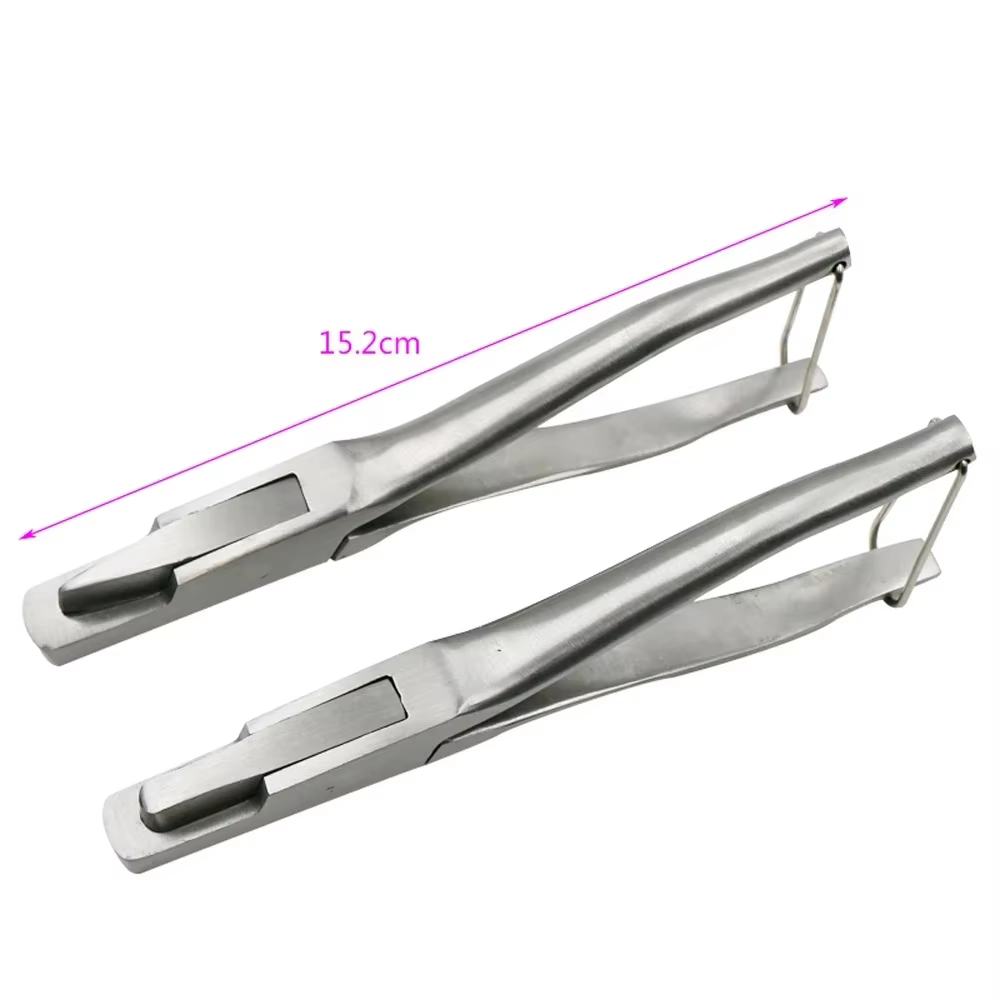 Pig Ear Tag Pliers Ear Clip Pig Stainless Steel U-shaped And V-shaped Equipment Farm Animal Ear Notch Numbering Tongs — image 6