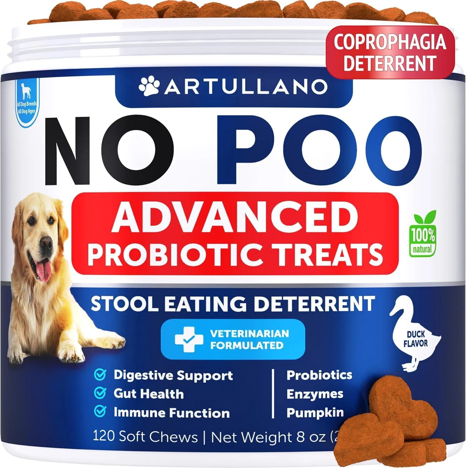 Chewingas Anti-Caca para Perros: Prevención de Coprofagia y Estómago Saludable con Probióticos y Enzimas para Cachorros — imagen 1
