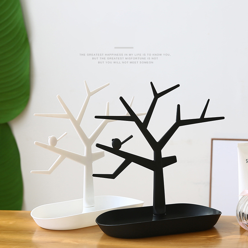 Árbol de Accesorios para Pajaros - Organizador de Joyas con Cuellos y Brotes - Soporte para Collares en Árbol - Decoración para Patio — imagen 3