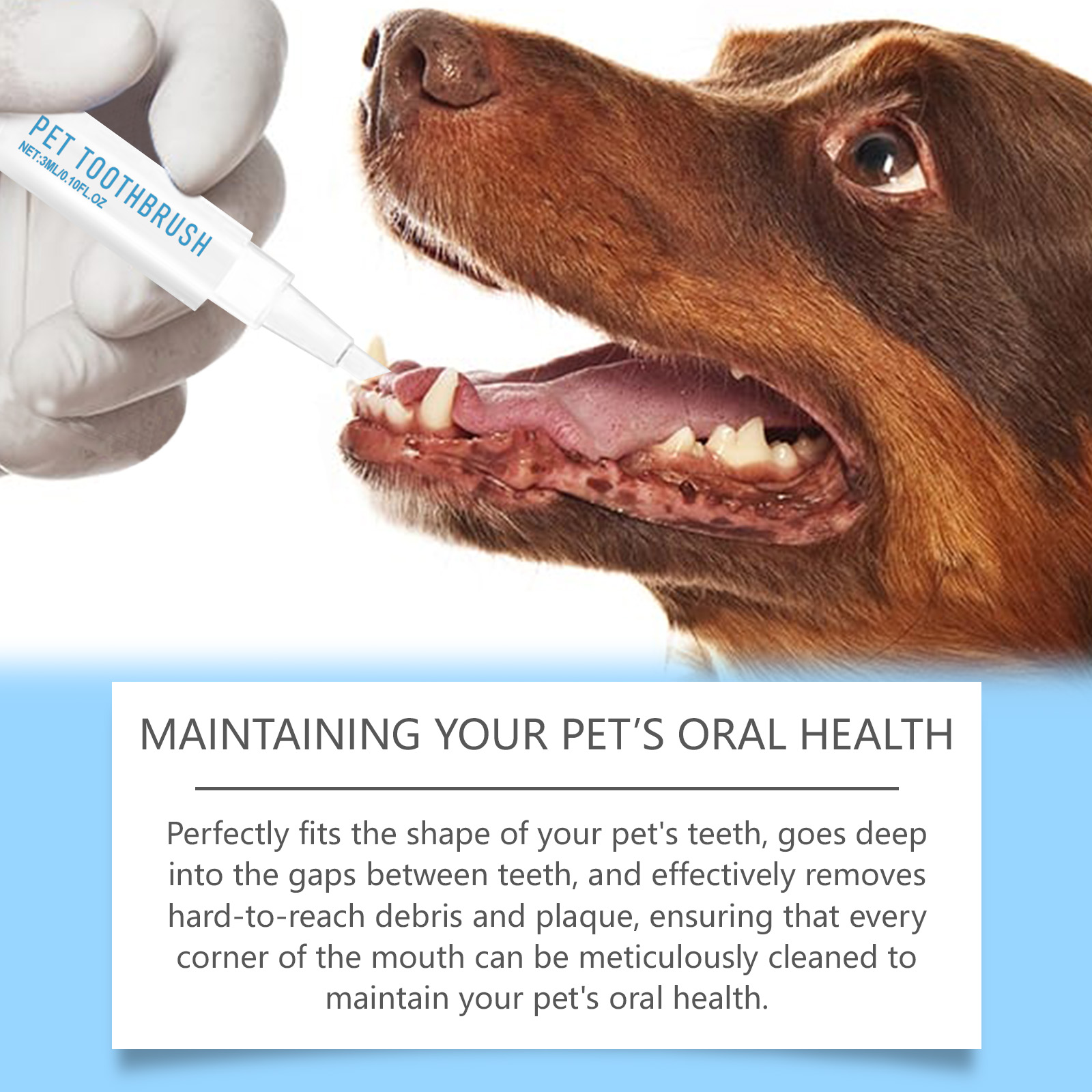 Nueva cepilla dental para mascotas, cuidado suave, aliento fresco limpieza de mal aliento en dientes de mascotas — imagen 6