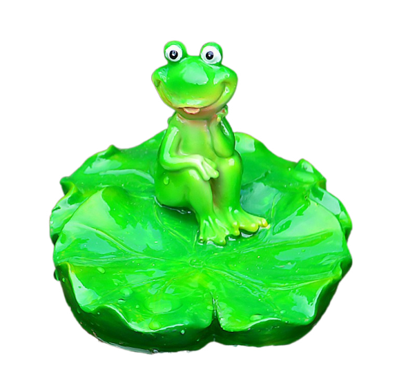 Floating Frog and Fish Pond Scenery Water Surface Decoration Water Fountain Resin — image 4