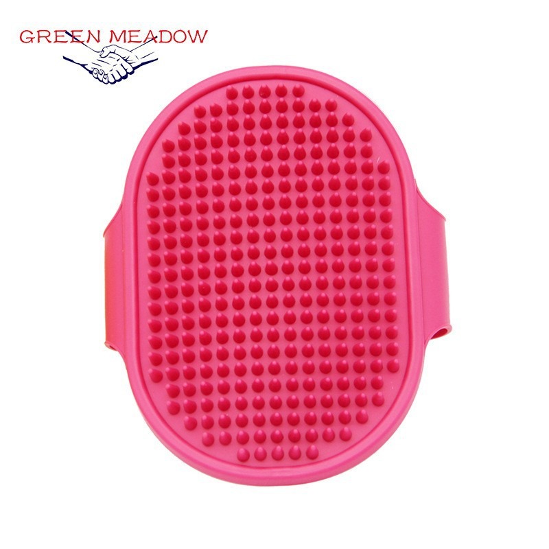 Pincel de baño para mascotas con masaje en silicona, peine de champú ajustable con anillo de goma — imagen 12