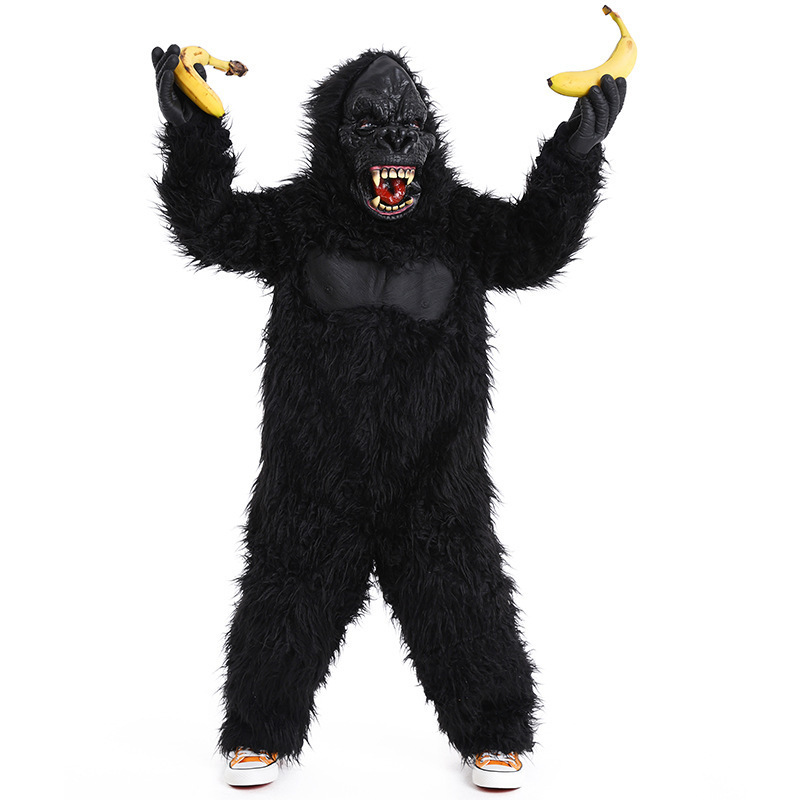 Children's Halloween Parent-Child Monster Party Costume Animal Costume King Kong Plush Gorilla — image 3