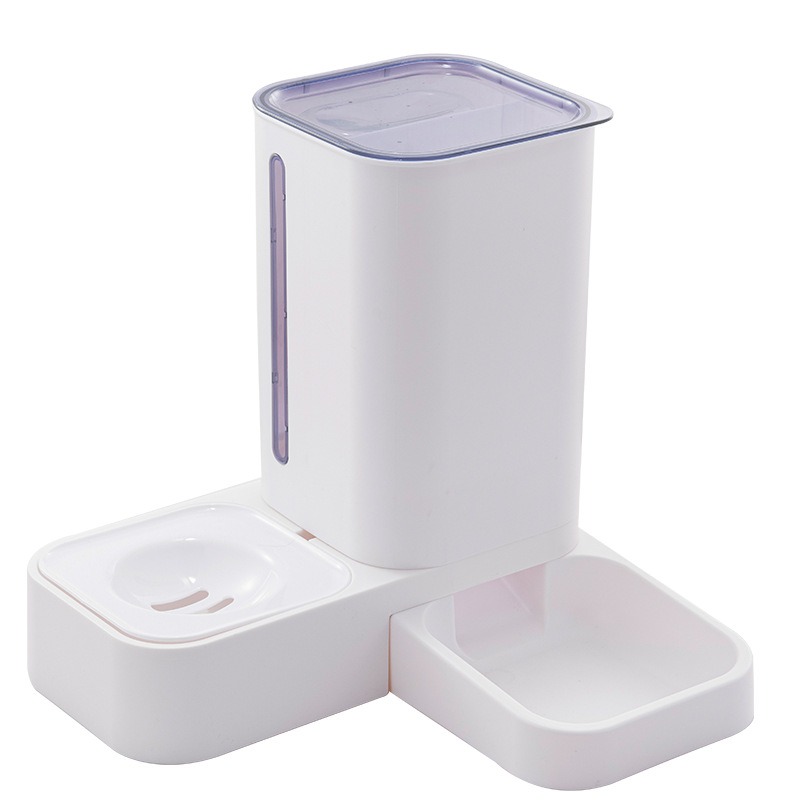 Automatic pet feeder automatic food and water dispenser plastic pet bowl double bowl dog bowl — image 3
