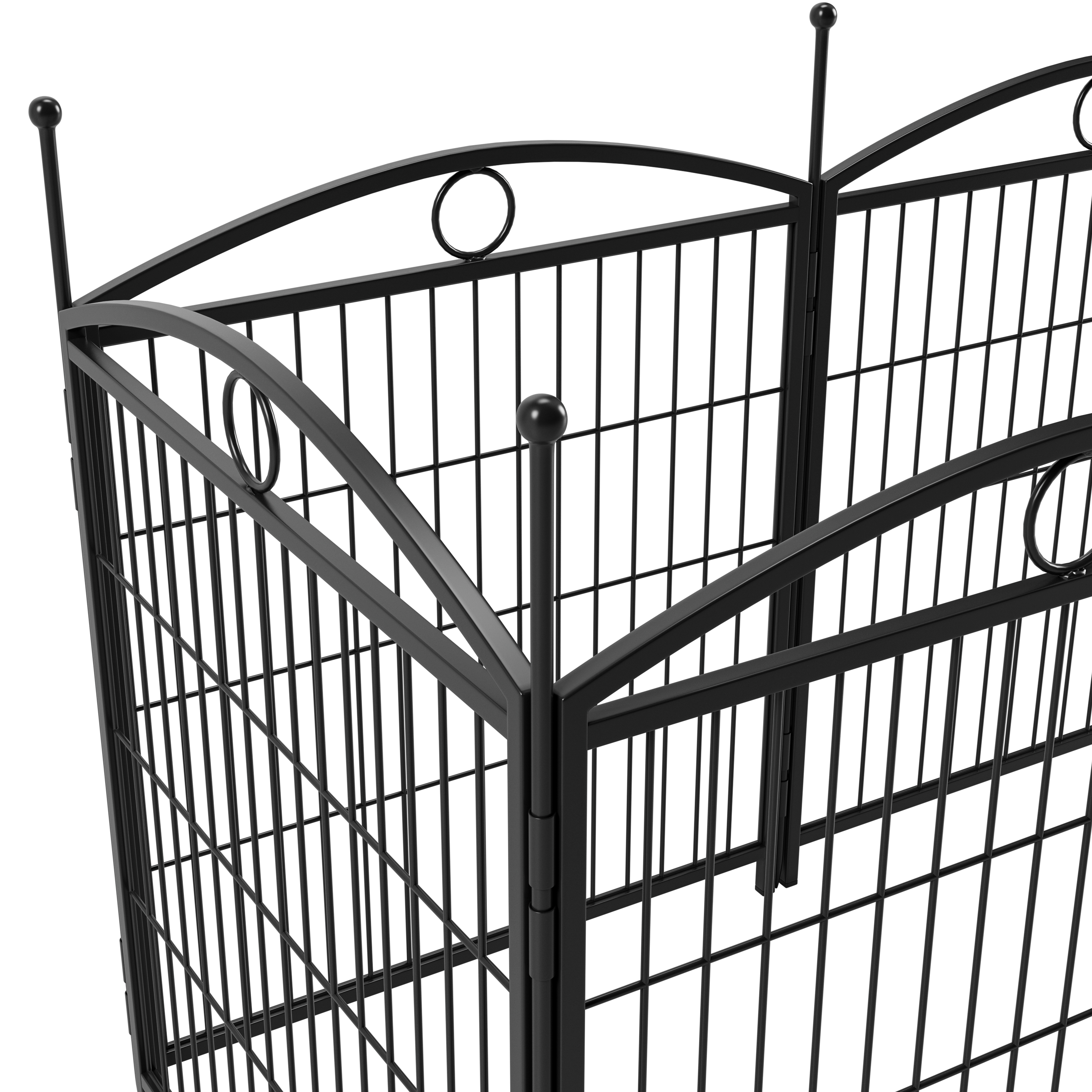 Dog Playpen Indoor 32 inch 8 Panels Metal Dog Pen Pet Dog Fence Outdoor Exercise Pen with Doors, Heavy Duty Dog Fence Puppy Pen for Large Medium Small Dogs Indoor Outdoor Foldable Pet Exercise Pen — image 24