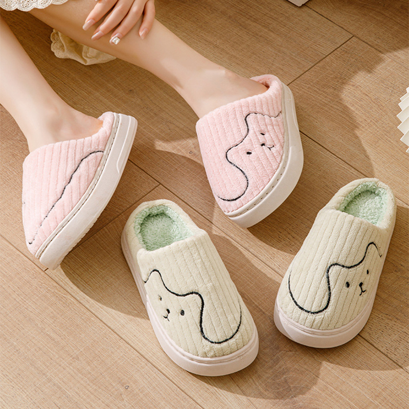 Zapatillas de Gato Rayadas para Interior, Pareja No Deslizante para Dormitorio, Calzado Plush Caliente para Mujer y Hombre — imagen 4