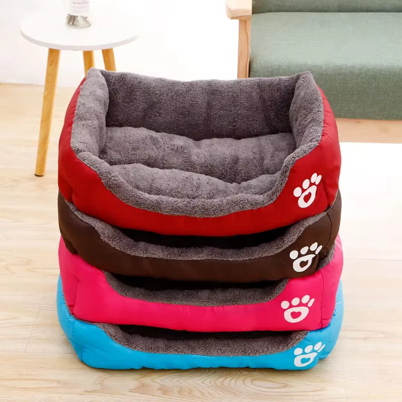 Pet Large Dog Bed Warm House Candy-colored Square Nest Pet Kennel For Small Medium Large Dogs Cat Puppy Plus Size Dog Baskets — image 1