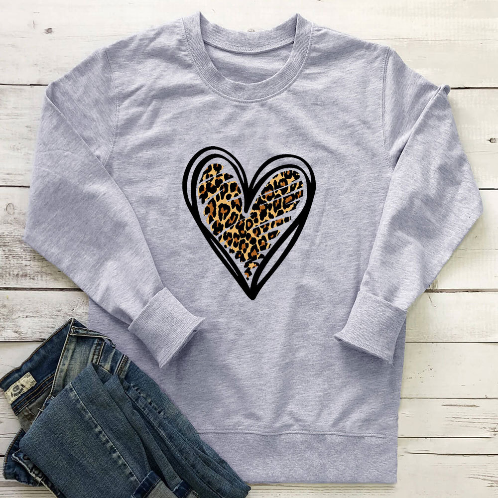 Love leopard print pattern hoodie — image 1