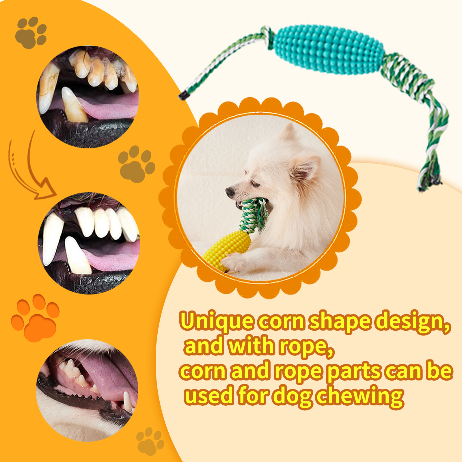 Cepillo Dental Interactivo para Perros con Juguetes de Maíz para Cerdos Agresivos — imagen 6