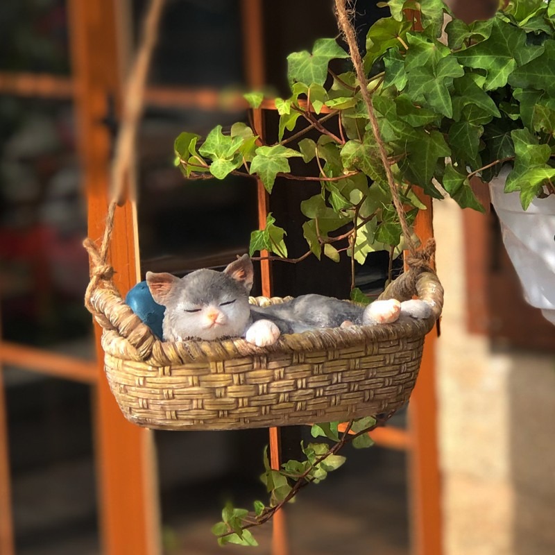 Outdoor cute kitten swing pendant — image 4