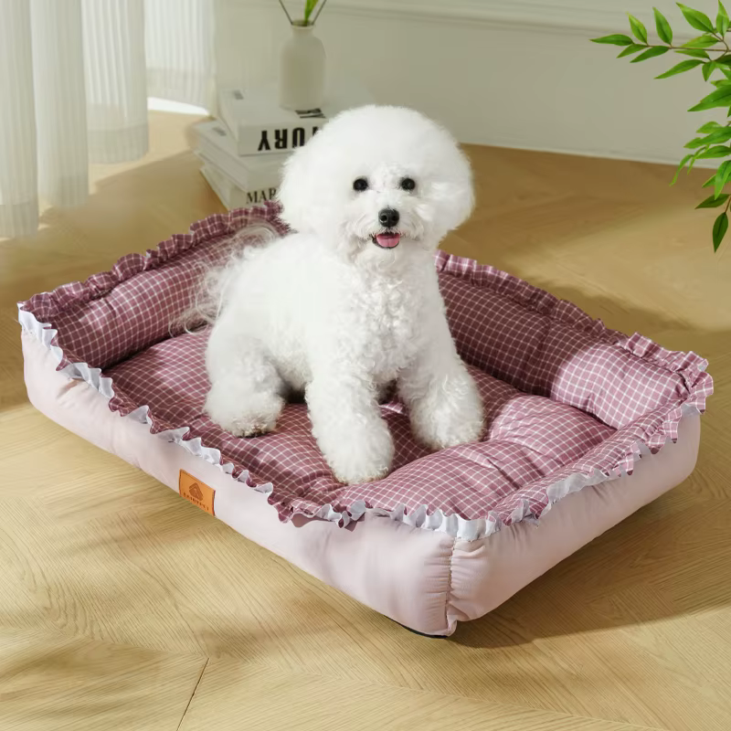 Camas para Perros Pequeños Medianos Grandes y Gatos, Cama de Invierno para Mascotas, Diseño Ancho Lateral Elegante, Muy Suave y Calmante para Dormir y Acalorar a los Perros — imagen 6
