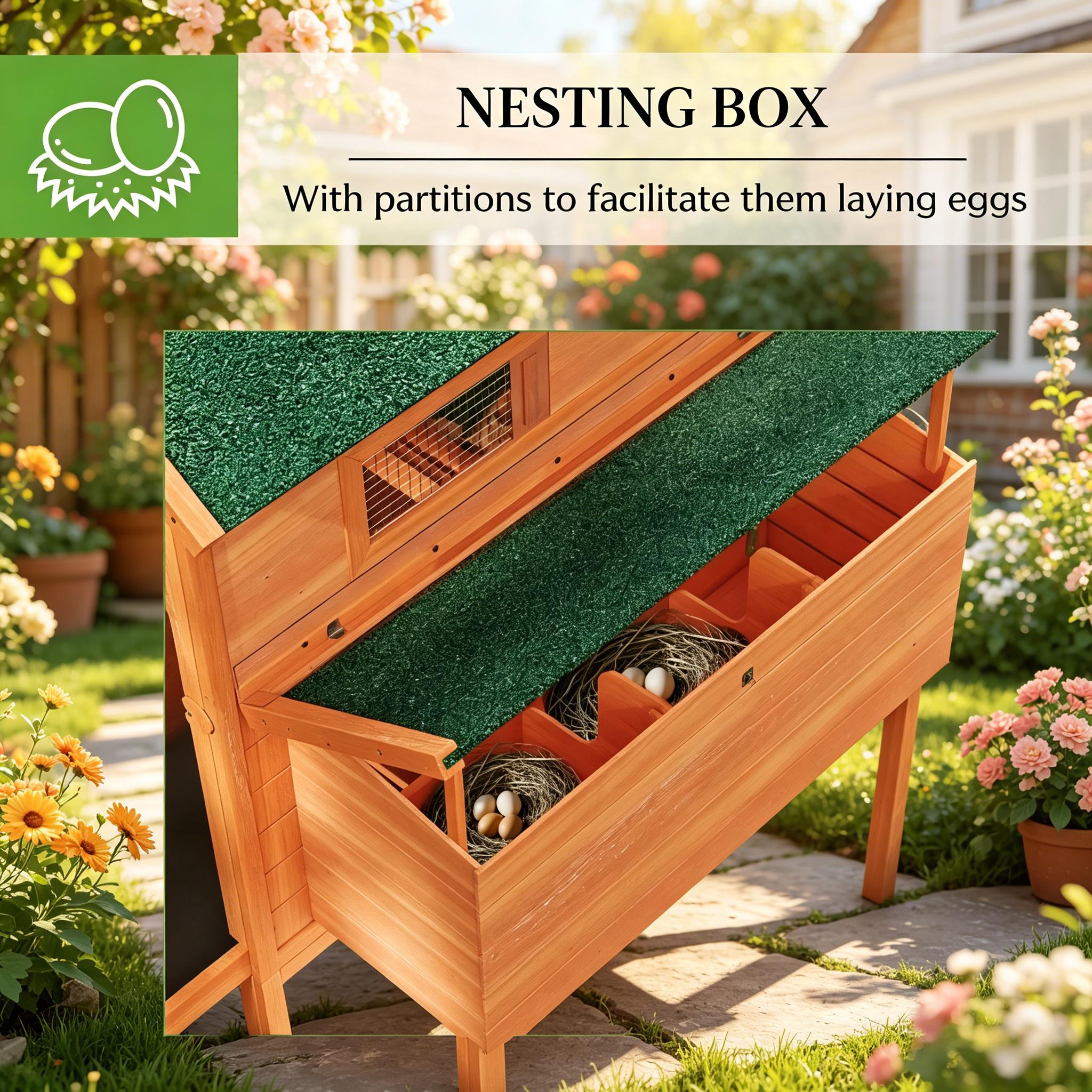 Spacious Goose House, Duck Coop, Wooden Chicken Coop, Pet House with Two Sliding Windows — image 4