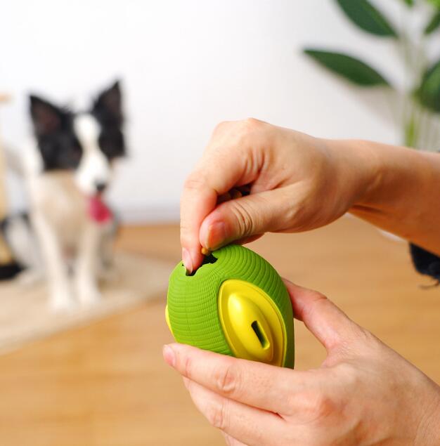 Dog Toys Molar Teeth Bite Resistant Cleaning Teeth Dog Leaking Balls Avocado Rubber Pet Dog Toys — image 2