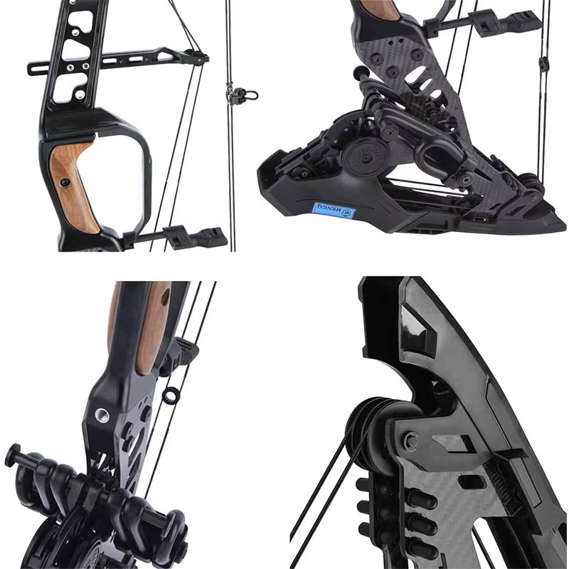 Set de Arco Compuesto y Flechas de Arquería, 21.5lbs-60lbs Ajustable, Flecha de Carbono, Arco de Doble Uso con Bola de Acero, Accesorios de Caza y Tiro — imagen 2