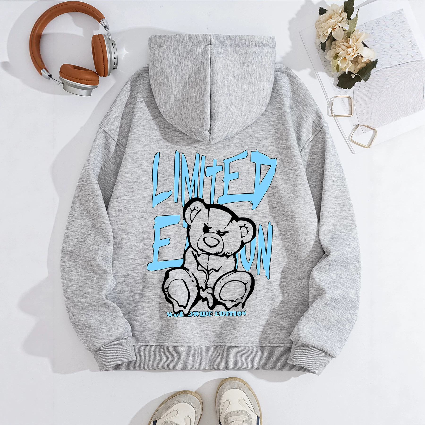 Bear print hooded sweatshirt — image 6