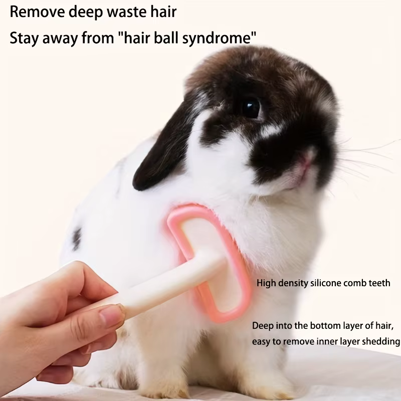 Cepillo de Masaje para Conejos y Roedores - Eliminador de Pelos Desmontable — imagen 6