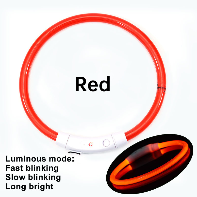 3-Mode LED Dog Collar - USB Rechargeable, Detachable & Glowing Pet Safety Necklace for Night — image 5