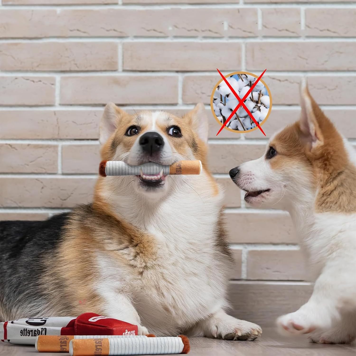 Dog cigarettes with box, sound making toys, pet toys, bite resistant and grinding plush toys, cat supplies — image 4