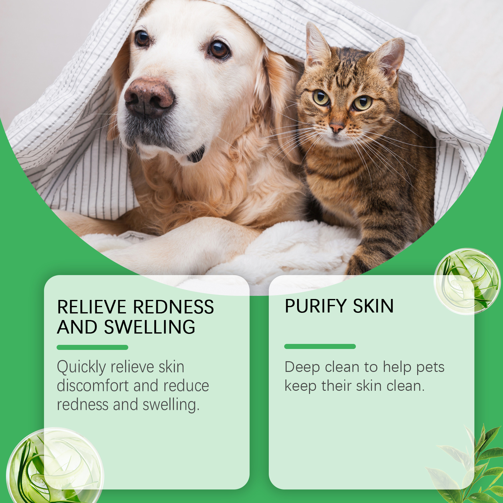 Pet Acne & Bumps Skin Cream, Soothing Skin For Dogs & Cats, Relief Redness Irritated Skin With Calendula & Ganoderma Extract — image 3
