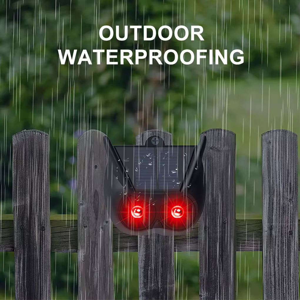 New Solar Animal Repellent Device IP55 Waterproof Wild Boar Rabbit Repeller Nighttime Deer Deterrent For Fox Raccoon Coyote — image 4