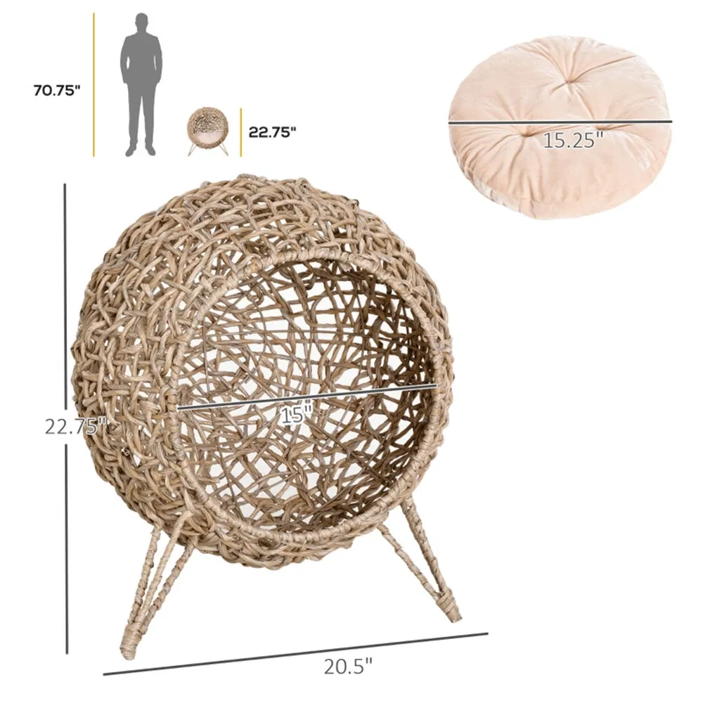 Cat Bed/Cat House -Beige — image 6