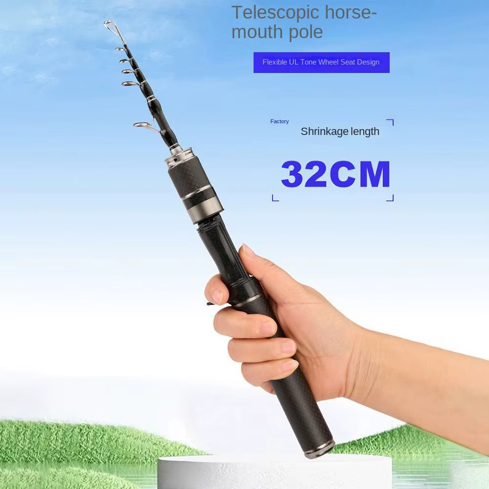 Telescopic Fishing Rod Full Kits Casting Rod Glass Fibre Feeder Rod Combo Spincast Fishing Reel Ultra Short Fishing Pole Fishing — image 3