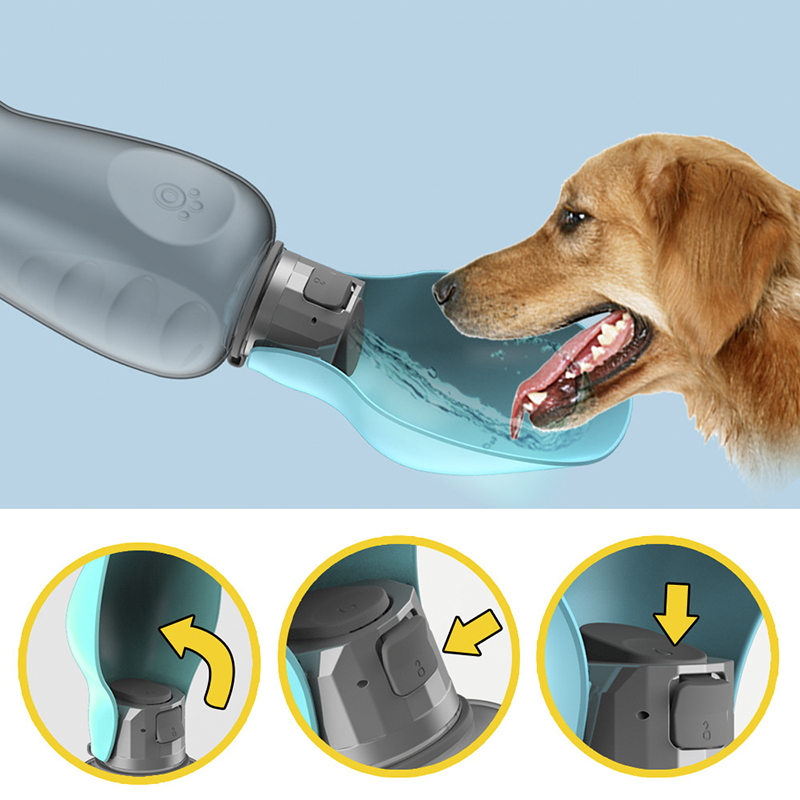 800ml Dogs Water Bottle Portable High Capacity Leakproof Pet Foldable Drinking Bowl Golden Retriever Outdoor Walking Supplies Pet Products — image 9