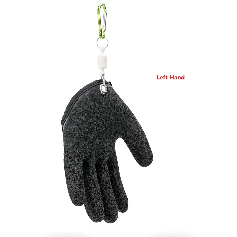 Fishing Gloves Anti-Slip Protect Hand From Puncture Scrapes Fisherman Professional Catch Fish Latex Hunting Gloves Left Right — image 2