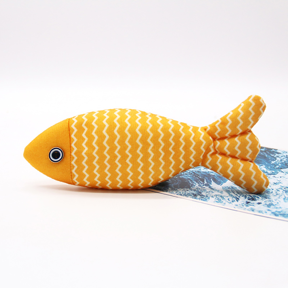 Juguete de Pescado de Catnip para Gatos, Cojín de Lona, Juguetes Interactivos para Kitten con Sonido y Textura — imagen 2