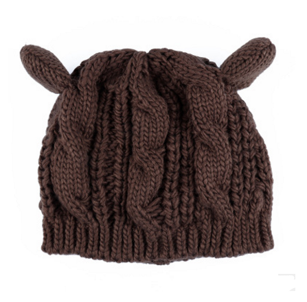 Gorro de Punto con Orejas de Gato, Otoño e Invierno — imagen 5