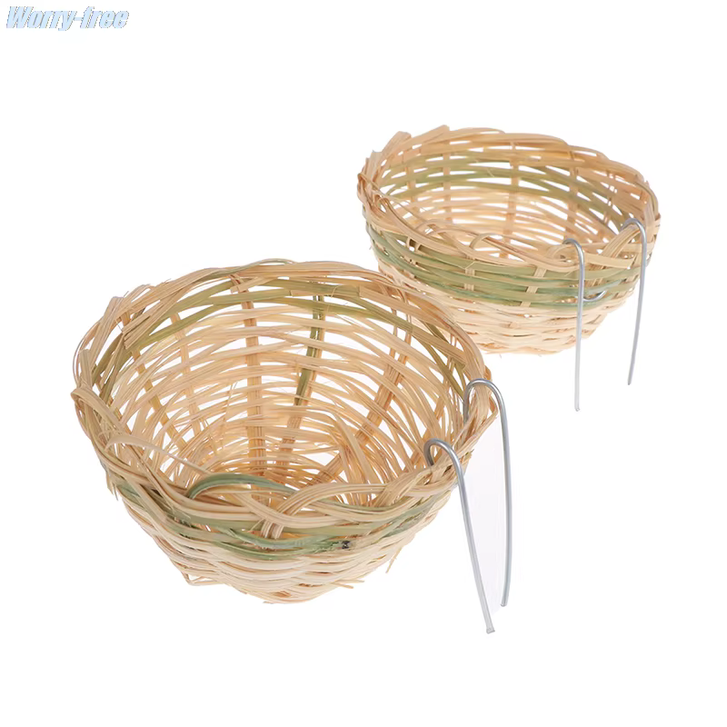 6 Piezas de Nidos de Bambú Hechos a Mano para Cría de Aves: Periquitos, Cacatúas Ninfa, Coníferos, Canarios, Pinzones, Agapornis y Loros Pequeños — imagen 4