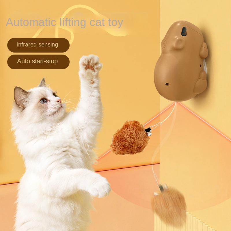 Pet Smart Toy Capybara Elevating Cat Ball, Automatic Sensing Interactive Cat Toy for Self-Entertainment and Mental Stimulation — image 1