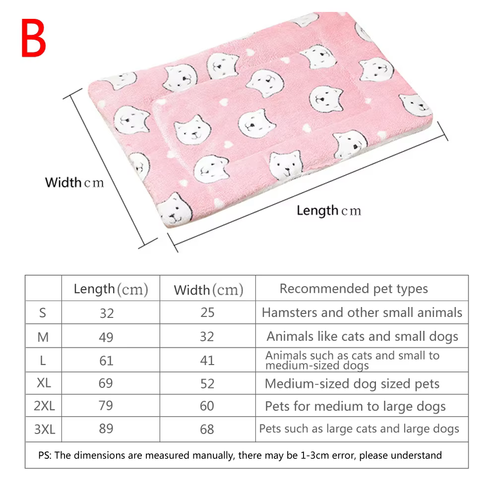 Flannel Pet Mat Dog Bed Cat Bed Thicken Sleeping Mat Dog Blanket Mat For Puppy Kitten Pet Dog Bed for Small Large Dogs Pet Rug — image 6