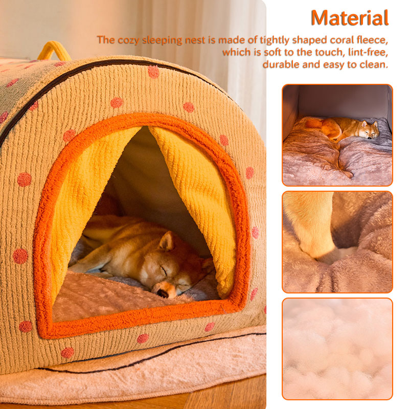 Multifunctional Pet House: Heated Winter Tent Bed for Cats & Large Dogs with Storage Drawers & Washable Cushion — image 9