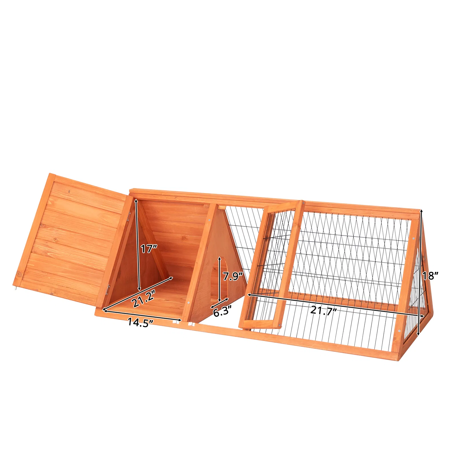 50" Wooden Rabbit Guinea Pig Hutch Wooden Rabbit Guinea Pig House — image 9